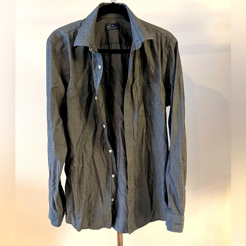 Gap Long Sleeved Button Down Shirt Size Large Tall